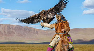 Eagle hunting is an ancient practice among the Kazakh of Western Mongolia