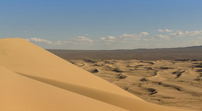 The Gobi desert is one of the driest places on earth. It is mostly very cold due to its altitude and northern location.